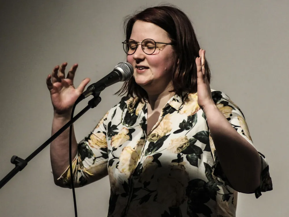 Slam poet Tess Hartikka