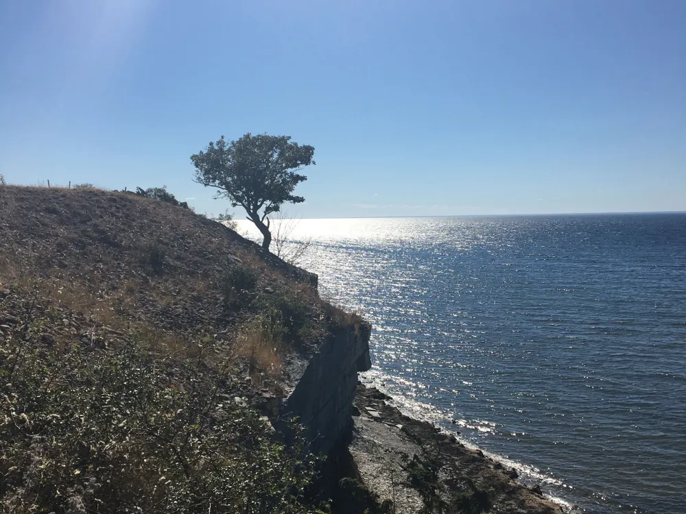 Cycling along the rocky coast