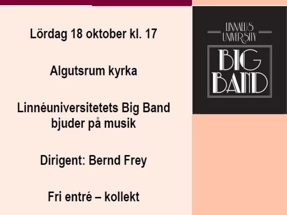 Konsert med Linnéuniversitetets Bigband
