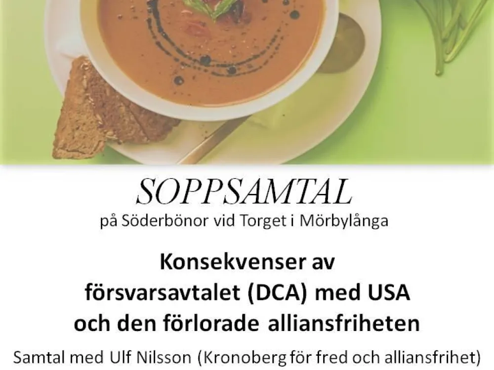 Soppsamtal om USA-avtalet (DCA) och alliansfriheten